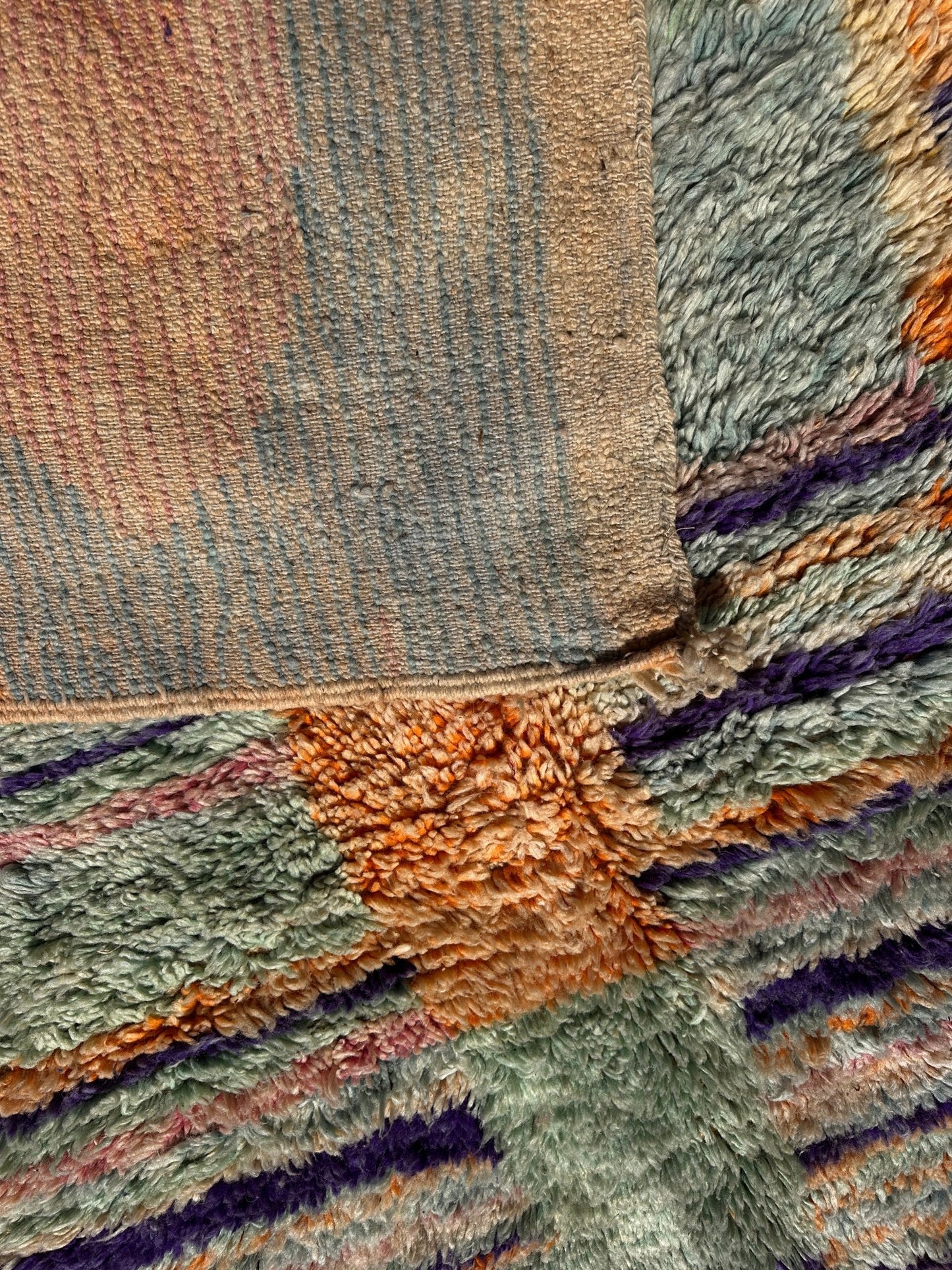 Boujaad Moroccan Rug - Blue/Turqoise Pastel - 260cm x 152cm - Rohi Threads