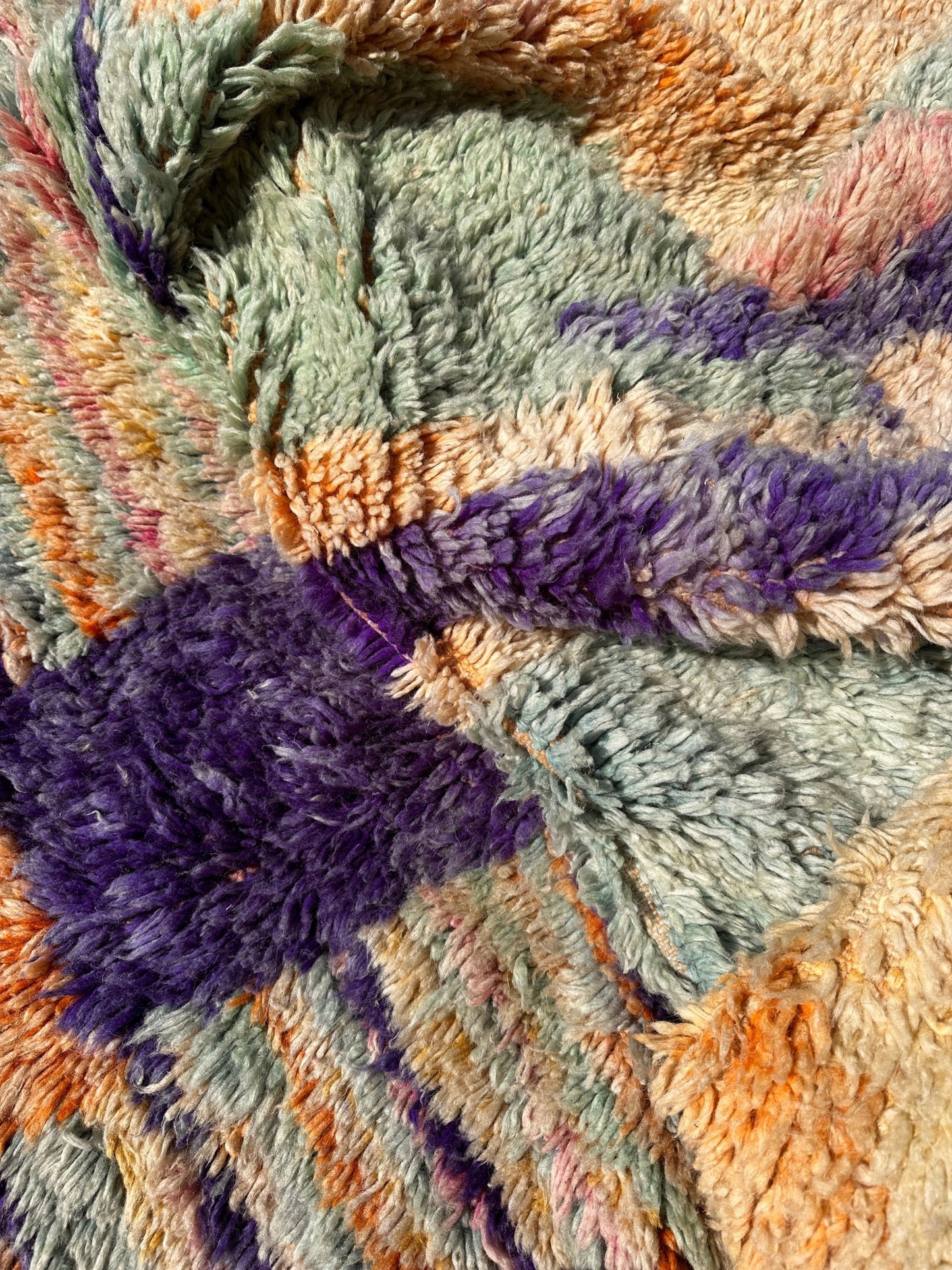 Boujaad Moroccan Rug - Blue/Turqoise Pastel - 260cm x 152cm - Rohi Threads