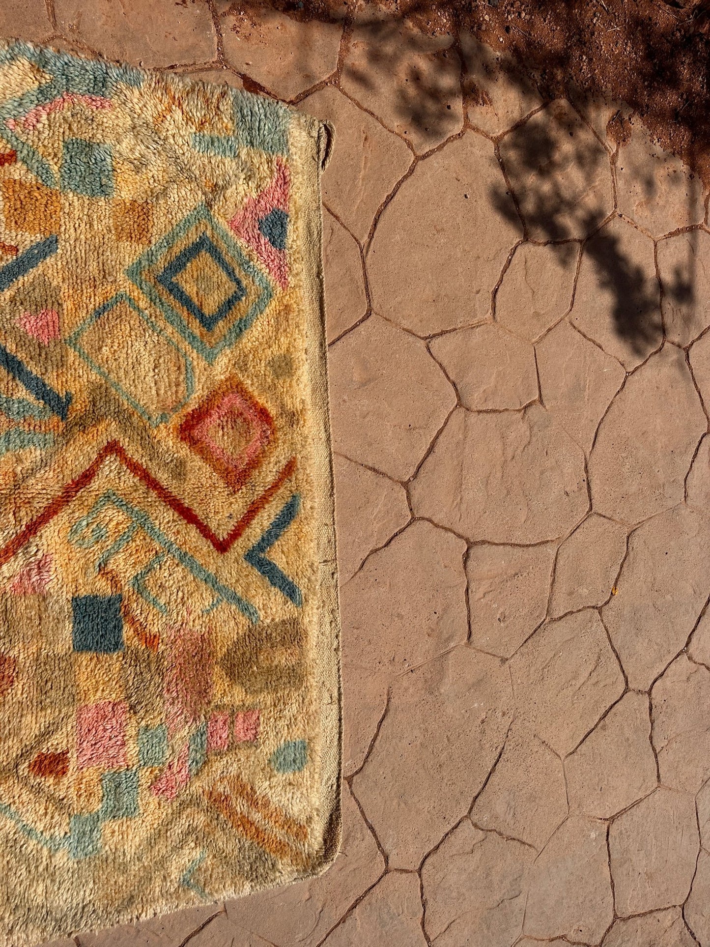 Boujaad Moroccan Rug - Multicoloured Pastel - 262cm x 165cm - Rohi Threads