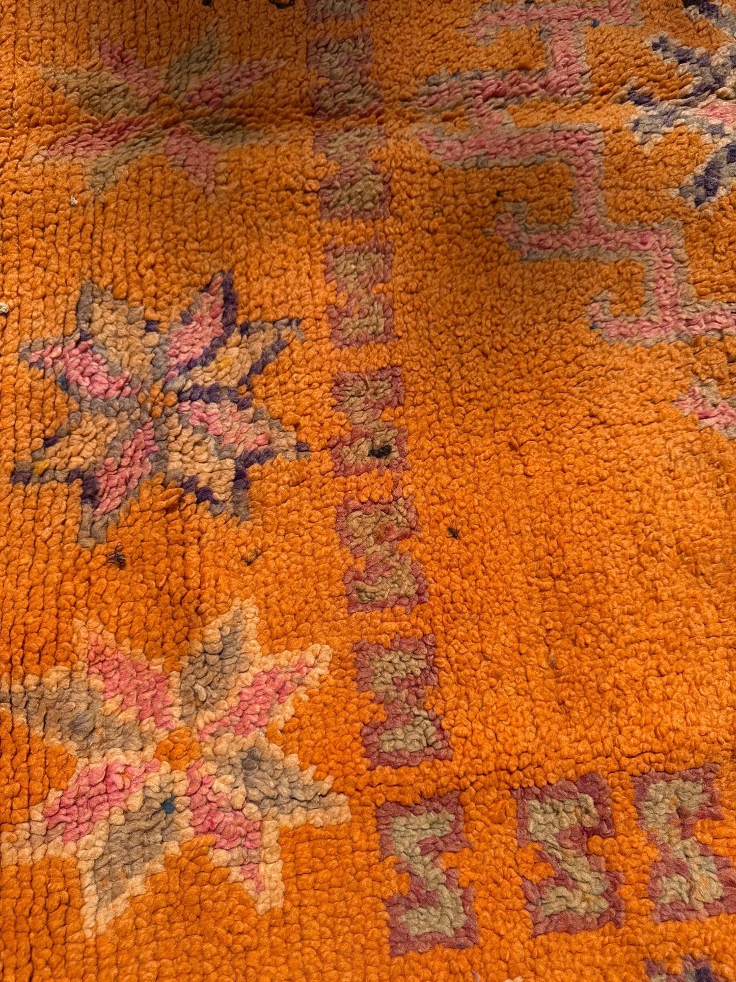 Haouz Vintage Moroccan Rug - Orange - 347cm x 177cm - Rohi Threads