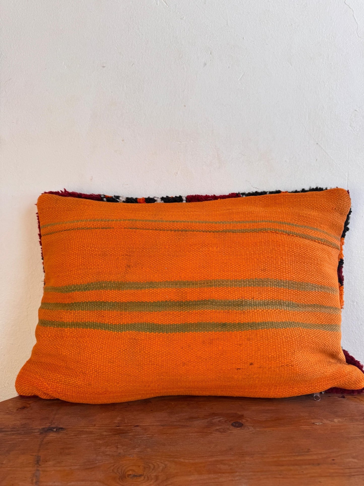 Large Boujaad Cushion Cover - Red/Orange - Rohi Threads
