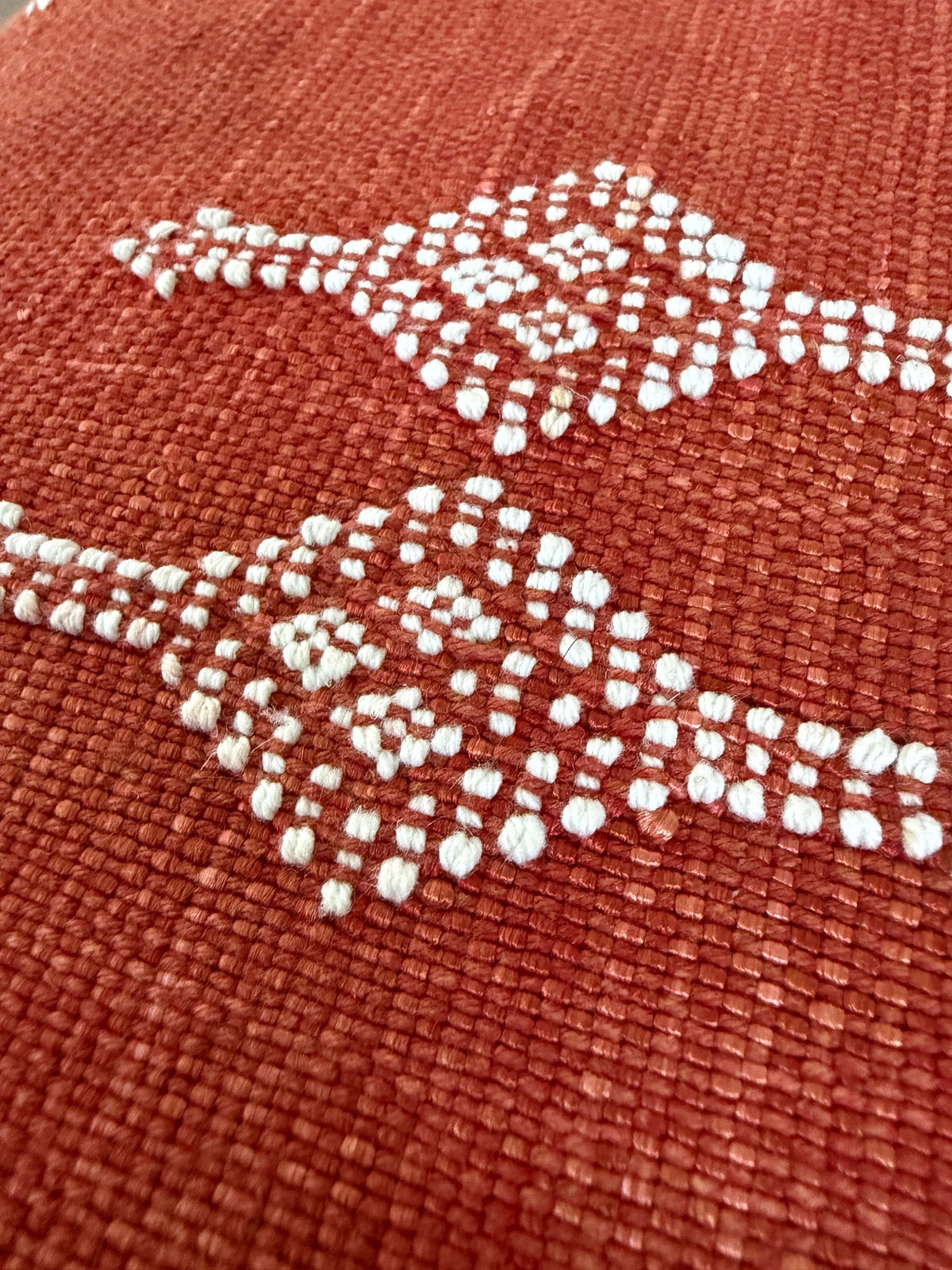 Rust Moroccan Cactus Silk Cushion Cover no. 1 - Rohi Threads