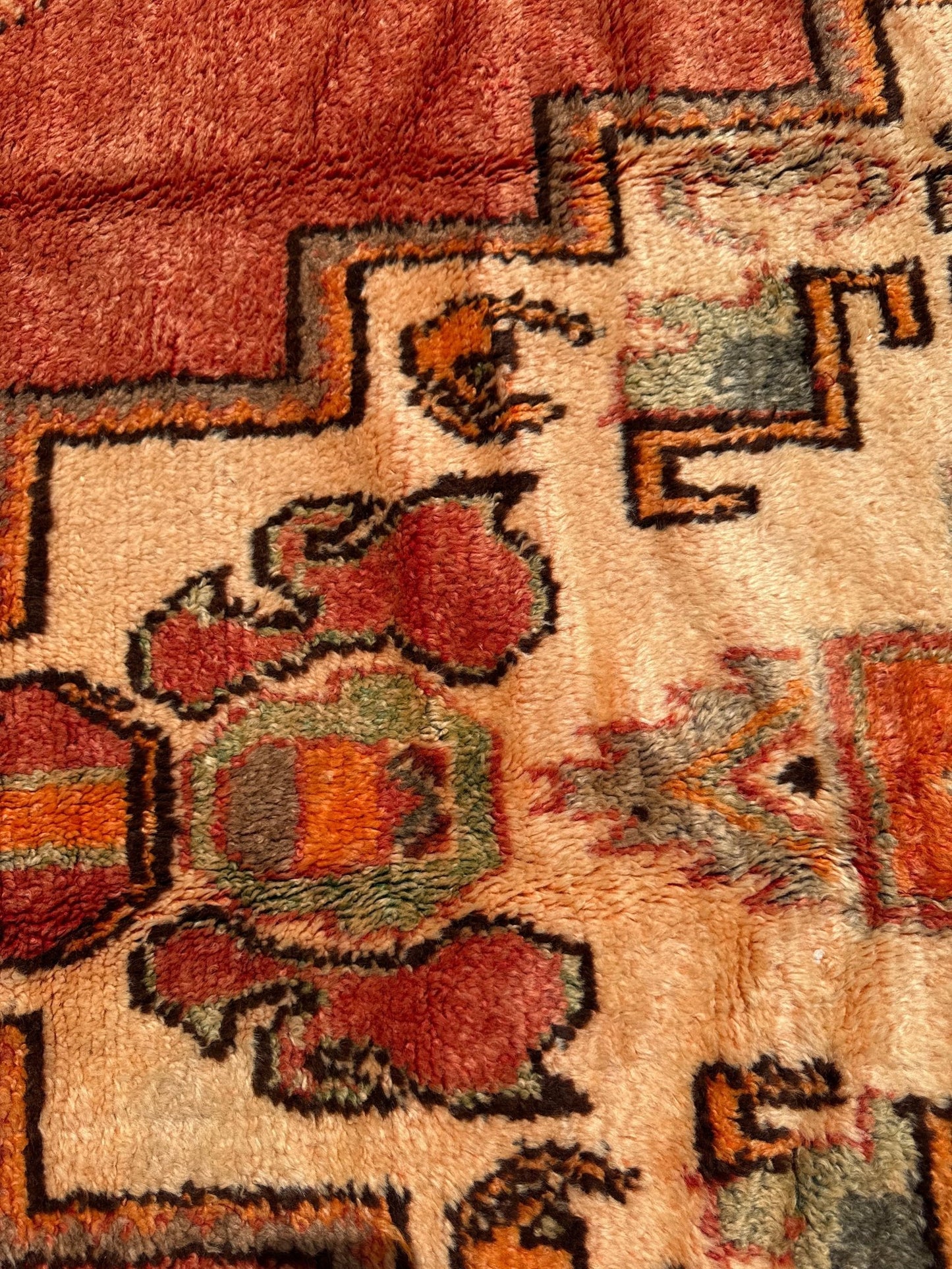 Taznakht Vintage Moroccan Rug - Terracotta - 390cm x 176cm - Rohi Threads
