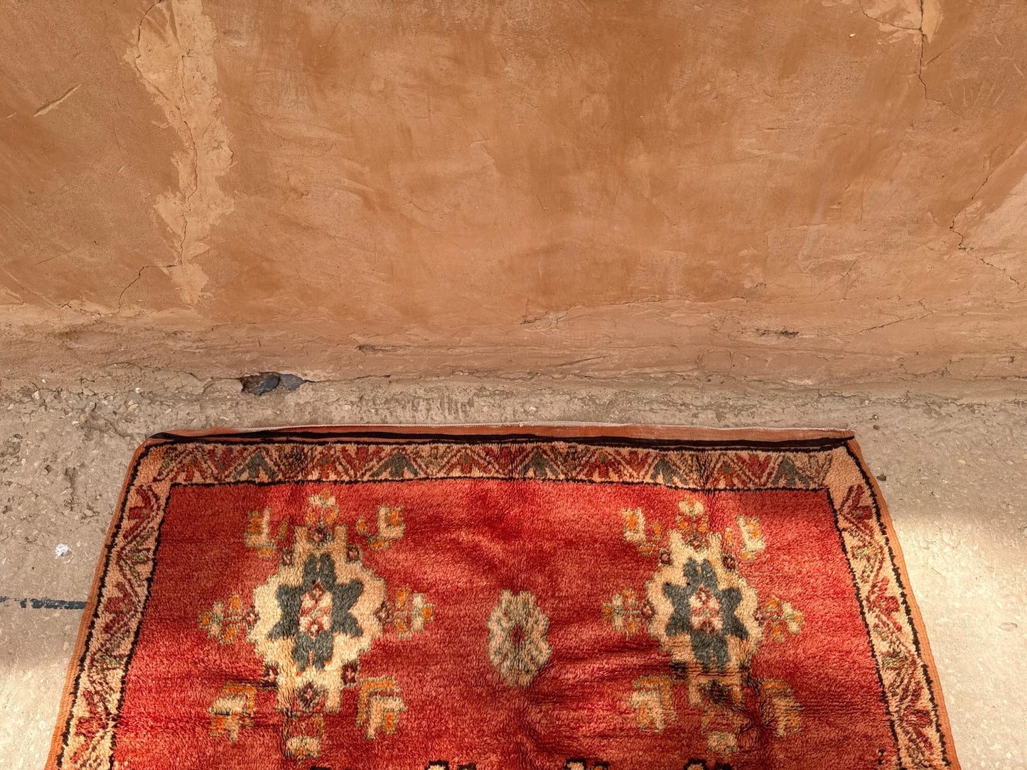 Taznakht Vintage Moroccan Rug - Terracotta - 390cm x 176cm - Rohi Threads