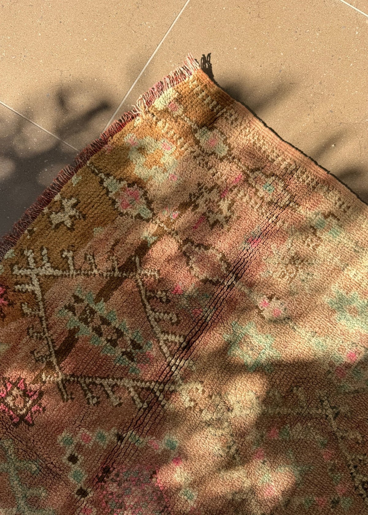 Vintage Moroccan Rug - 220cm x 178cm - Rohi Threads