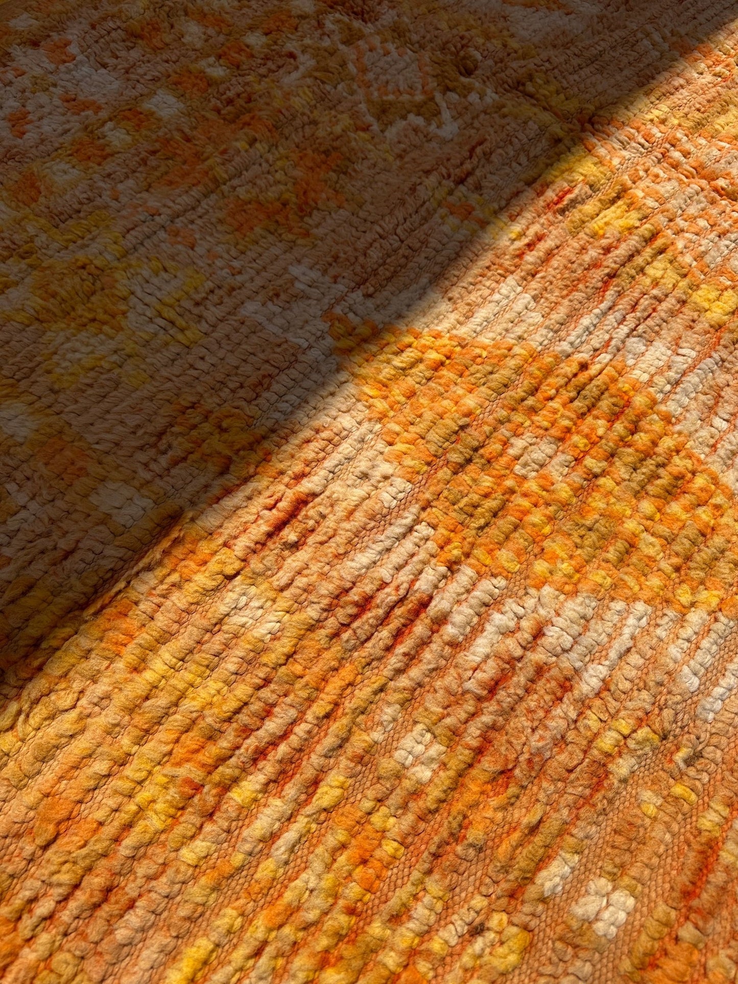 Vintage Moroccan Rug Ben Sbaa - Mustard/Beige - 330cm x 160cm - Rohi Threads