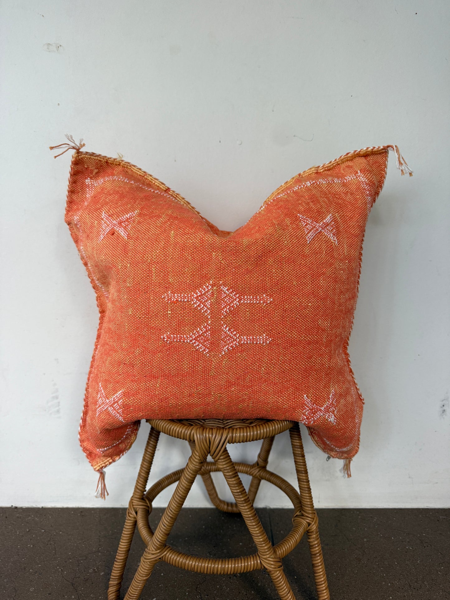 Apricot Moroccan Cactus Silk Cushion Cover No. 1