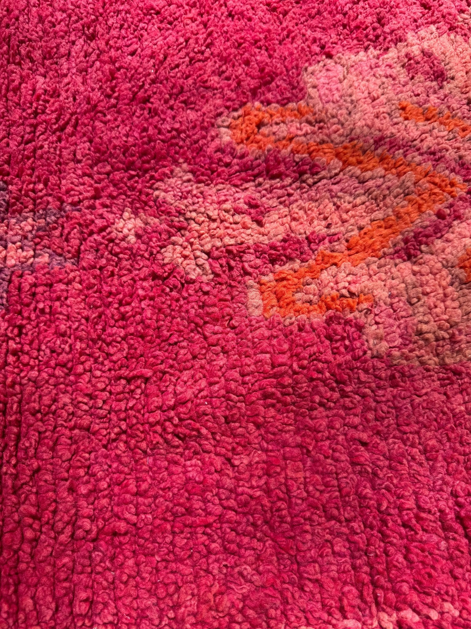 Boujaad Vintage Moroccan Hallway Runner Rug - Pink/Purple - 350 x 86cm - Rohi Threads