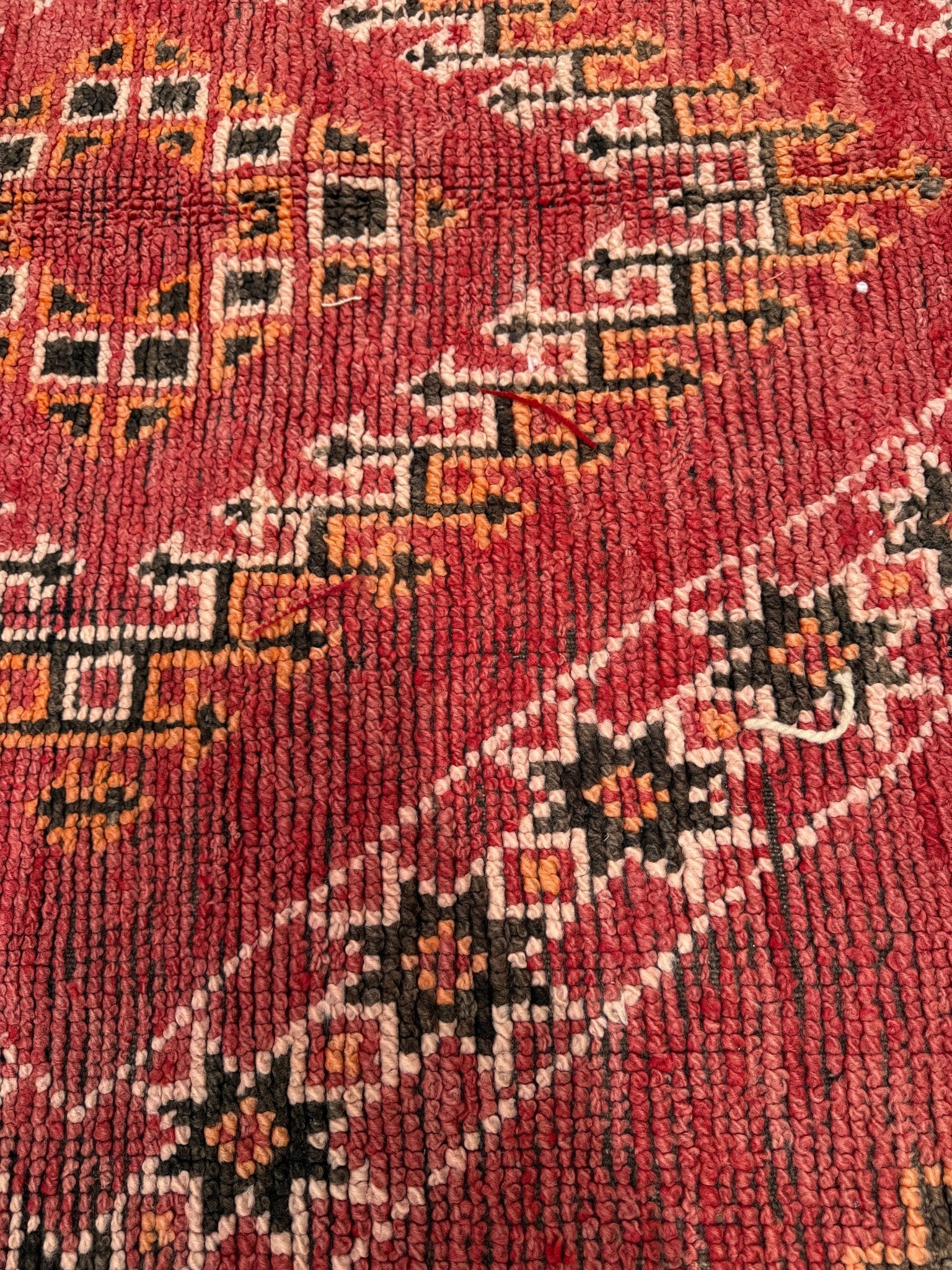 Boujaad Vintage Moroccan Rug - Red/Purple - 331cm x 166cm - Rohi Threads
