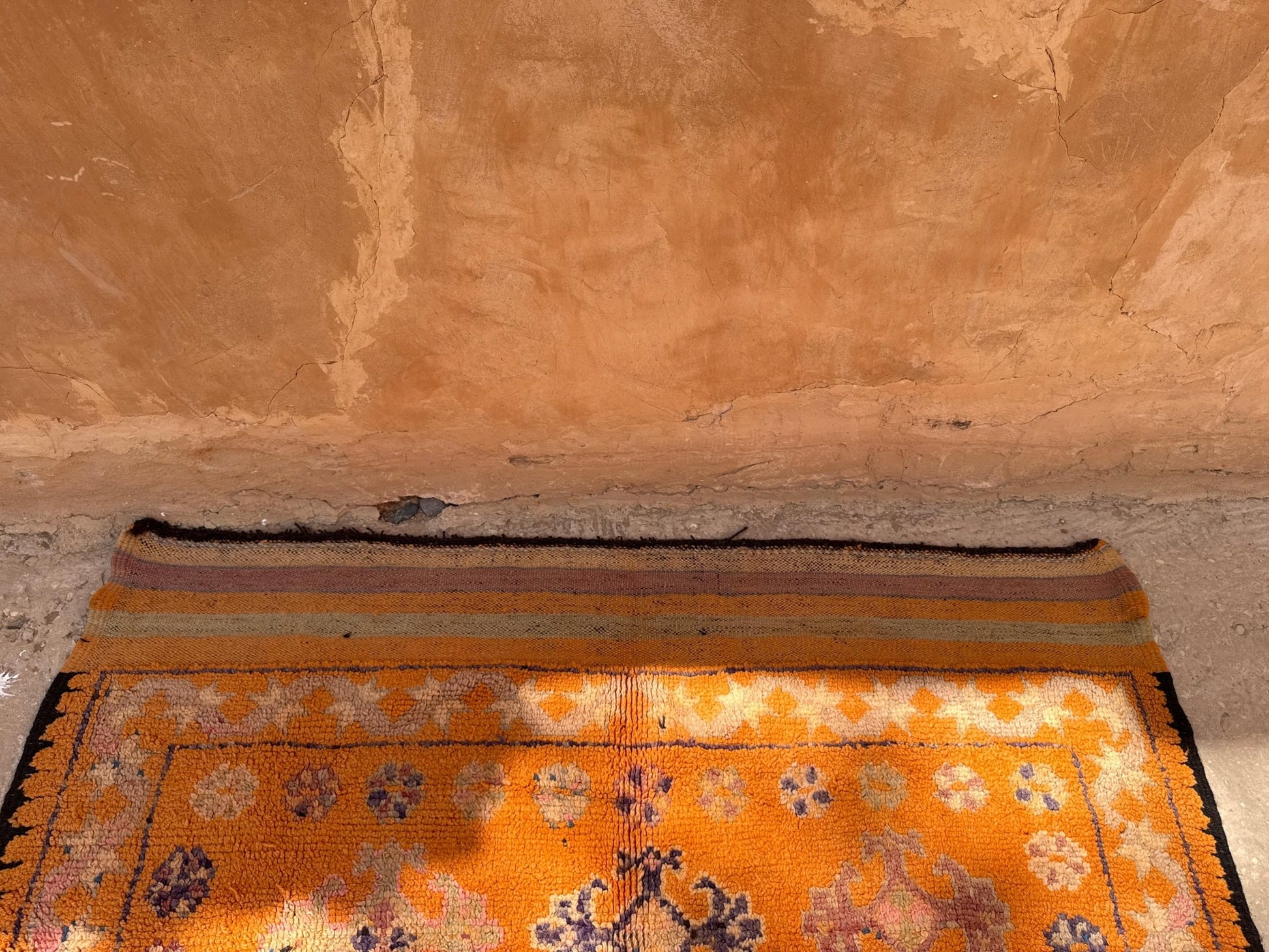 Haouz Vintage Moroccan Rug - Orange - 347cm x 177cm - Rohi Threads