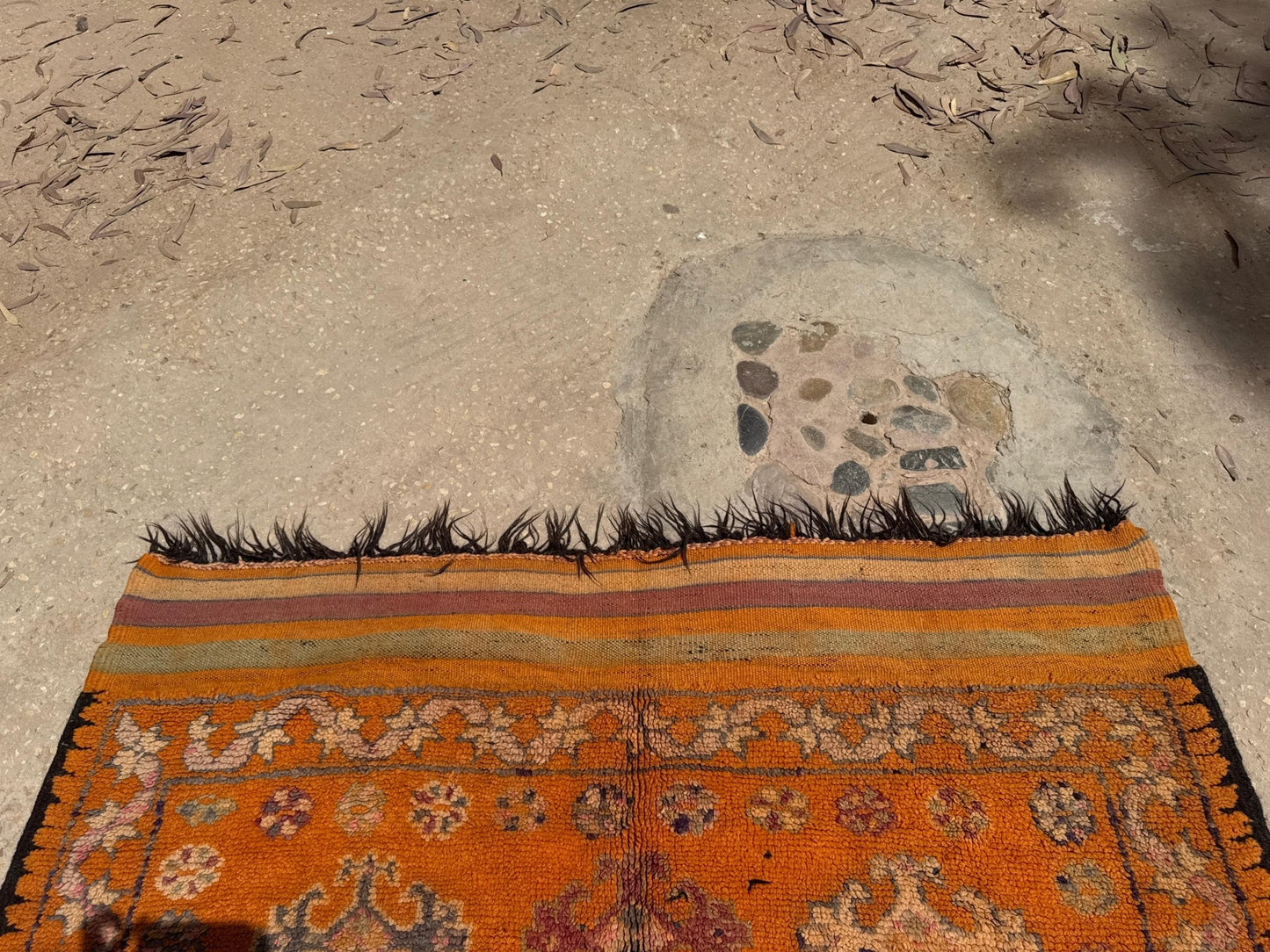 Haouz Vintage Moroccan Rug - Orange - 347cm x 177cm - Rohi Threads