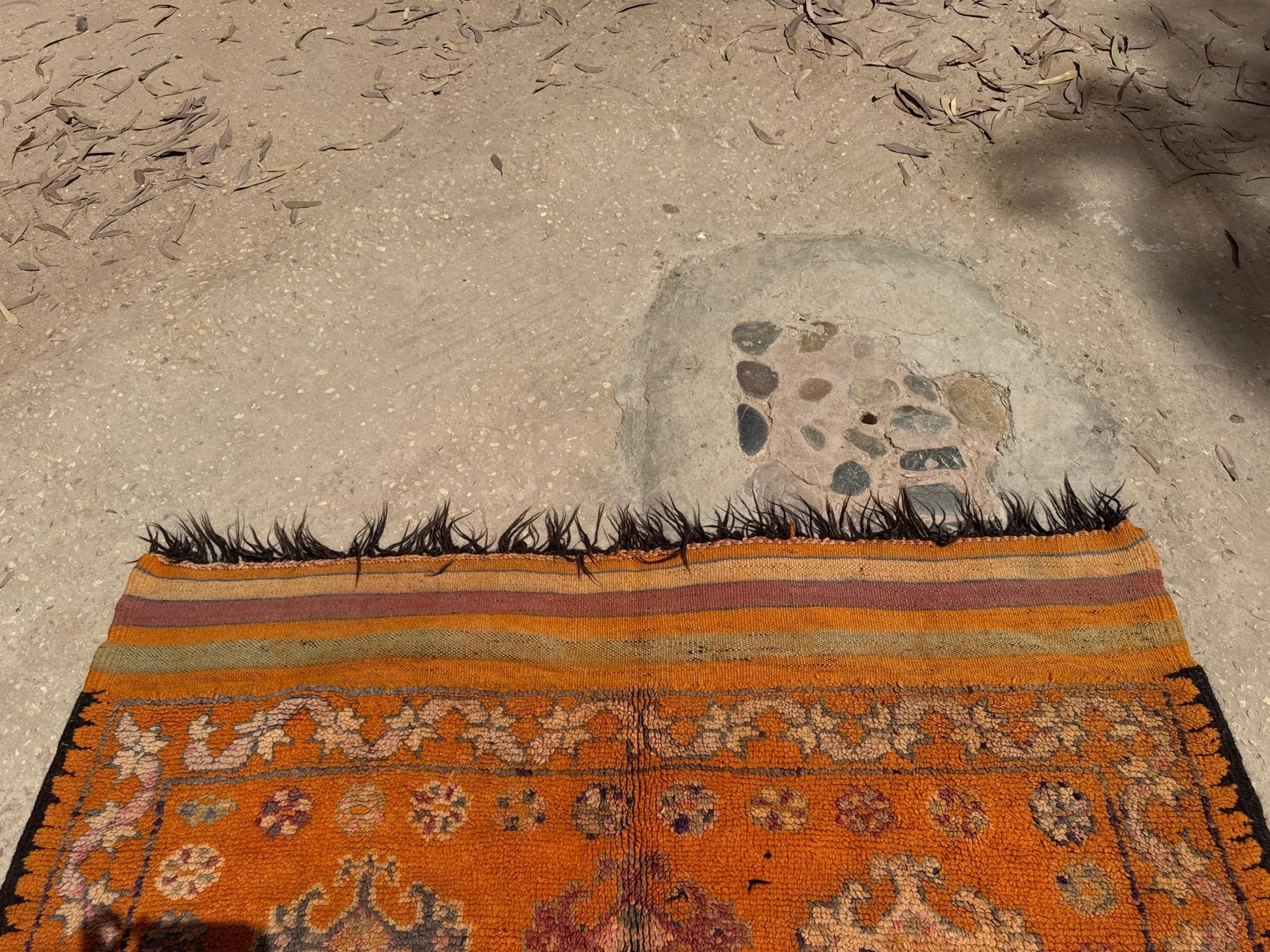 Haouz Vintage Moroccan Rug - Orange - 347cm x 177cm - Rohi Threads
