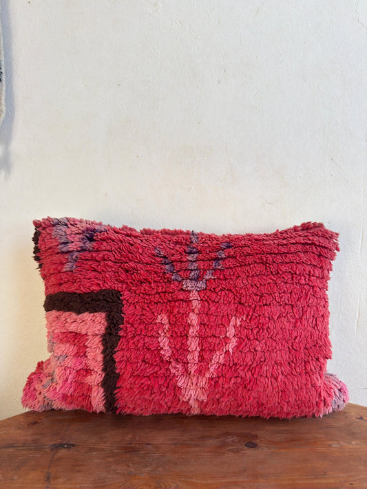 Large Boujaad Cushion Cover - Pink/Purple - Rohi Threads