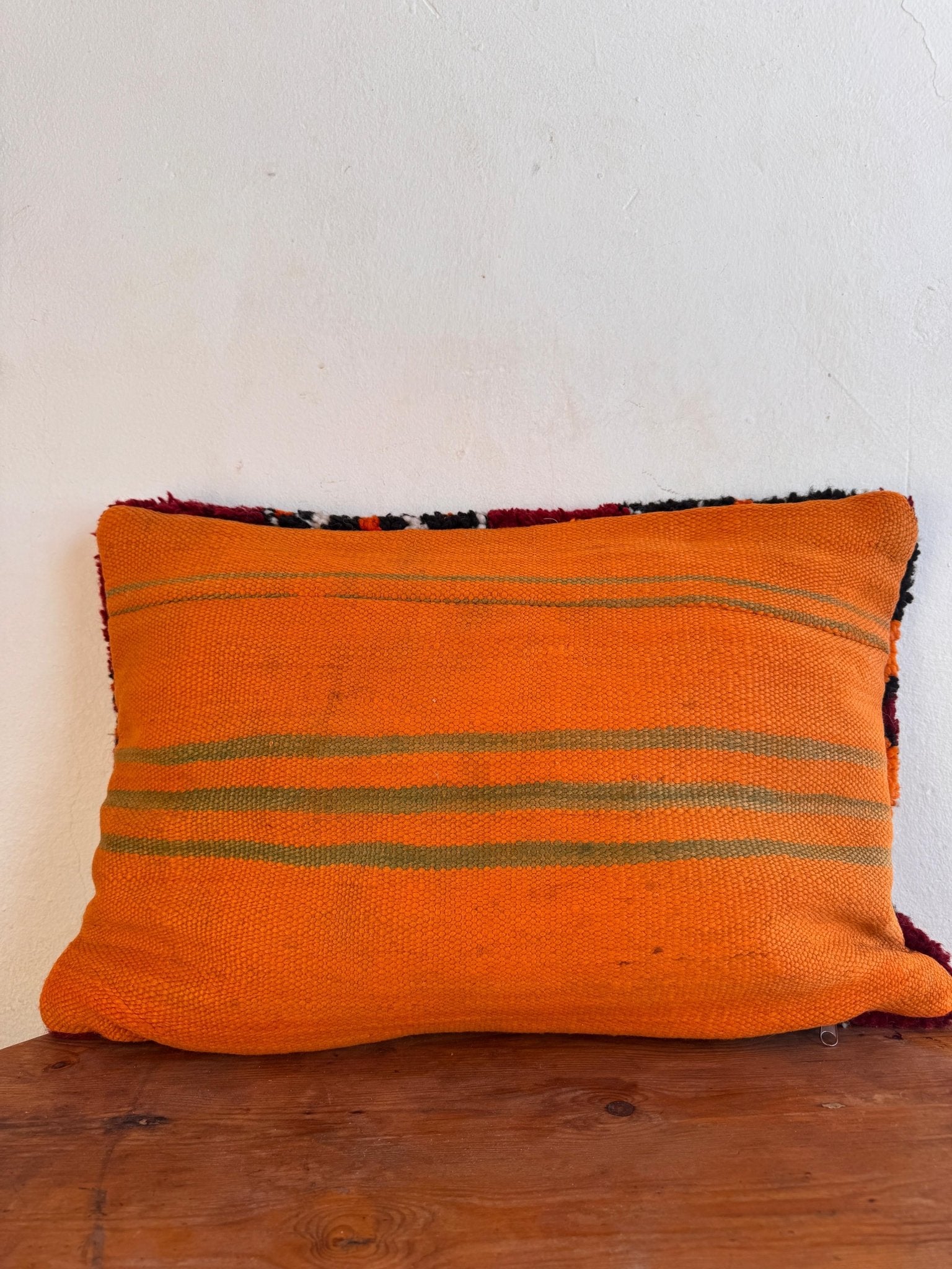Large Boujaad Cushion Cover - Red/Orange - Rohi Threads