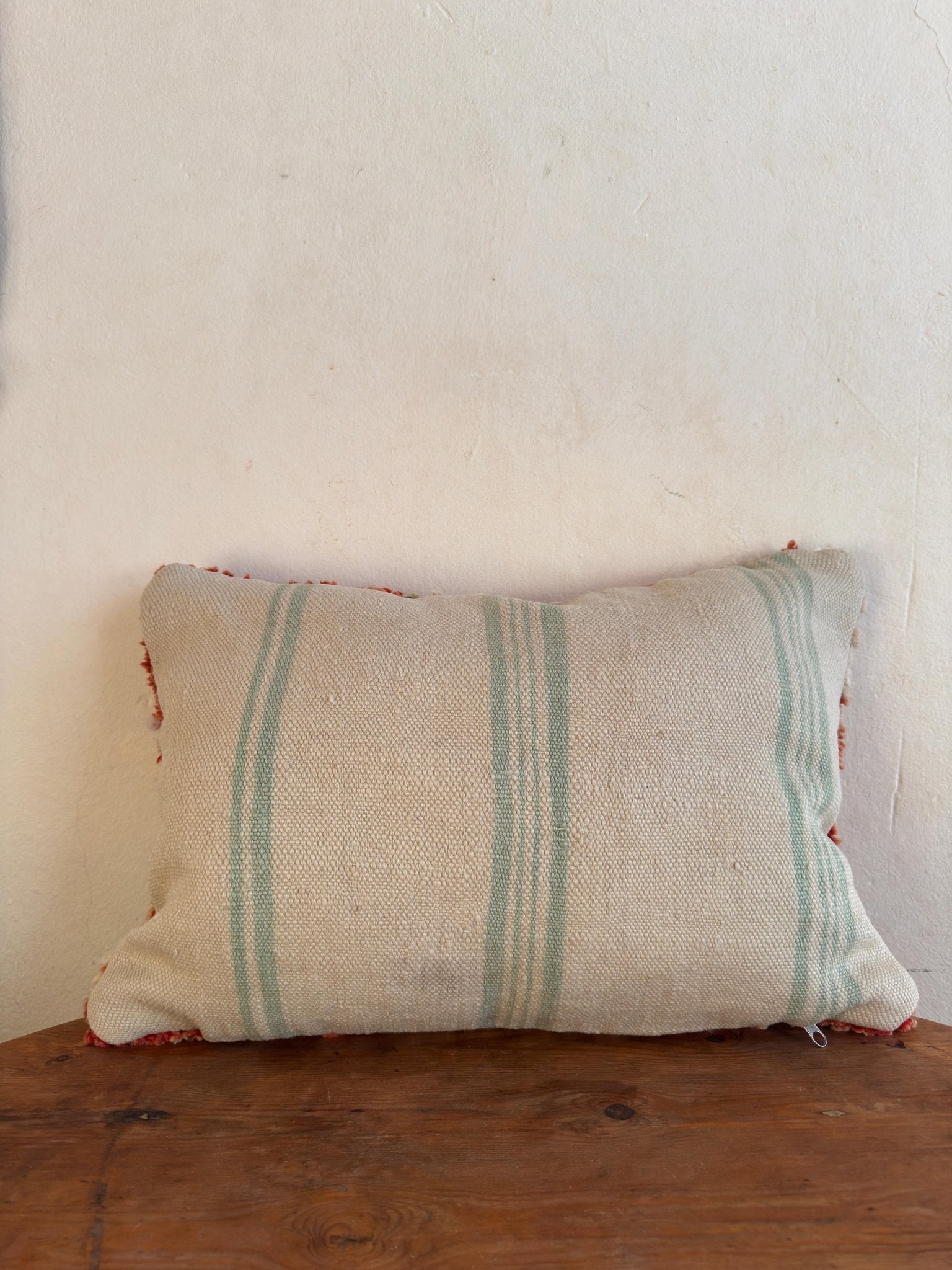 Large Boujaad Cushion Cover - Red/White/Green - Rohi Threads