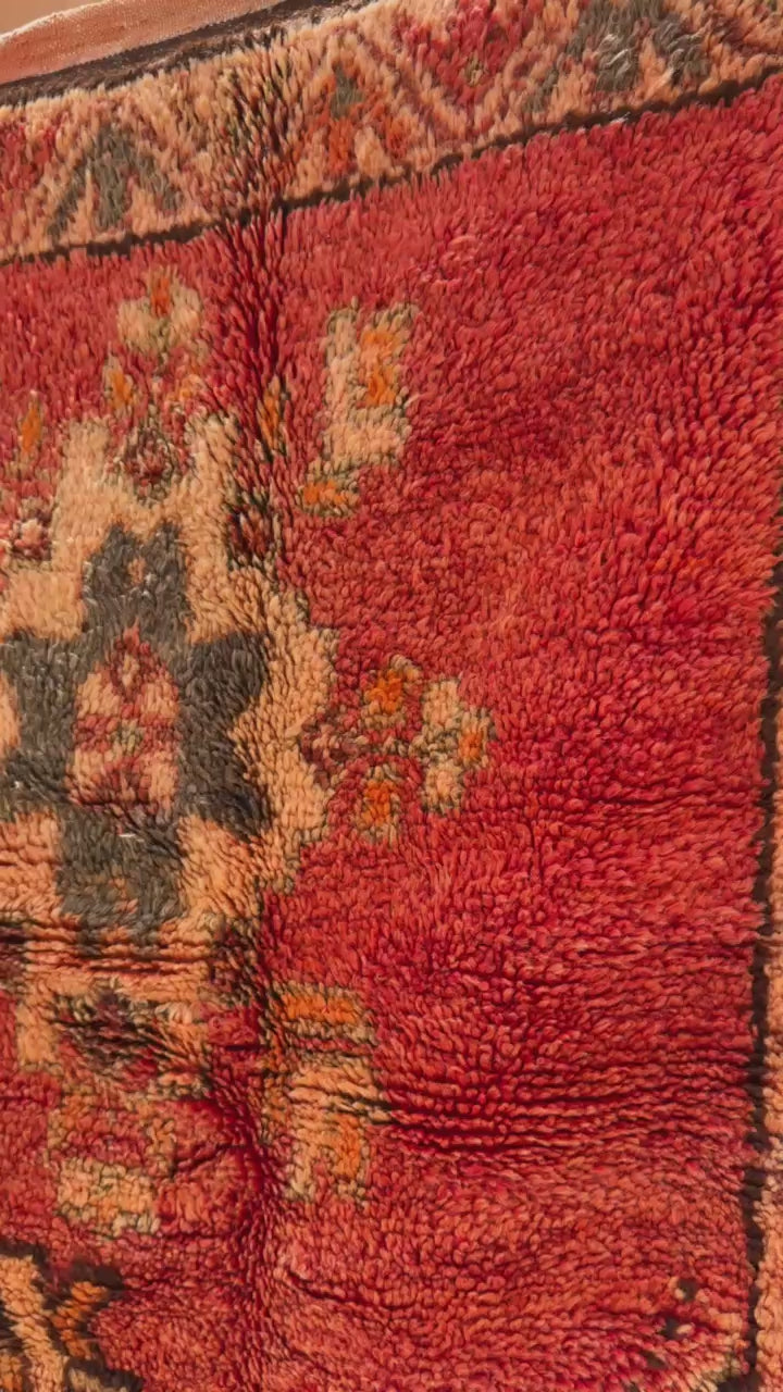Taznakht vintage large Moroccan rug 