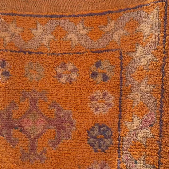 Orange Haouz vintage Moroccan rug large 