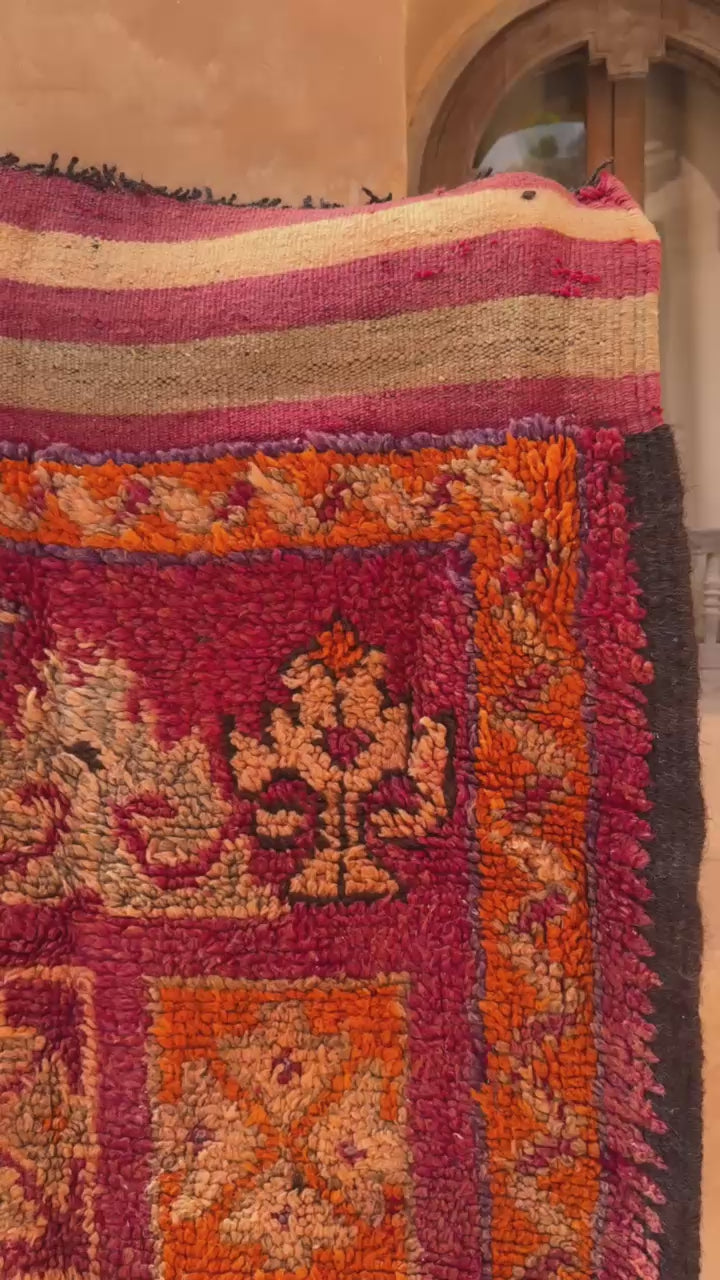 Large Haouz Moroccan vintage rug 