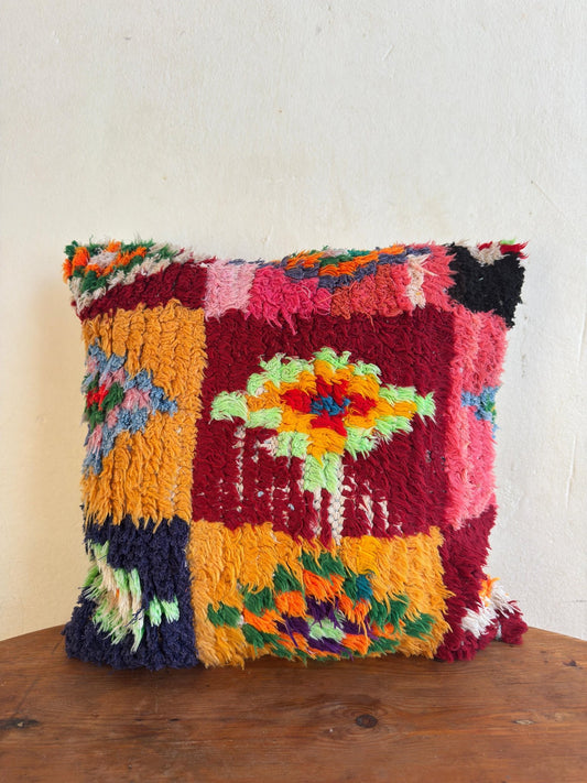 Small Boujaad Cushion Cover - Multicoloured - Rohi Threads