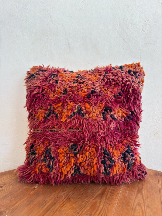 Small Boujaad Cushion Cover - Purple - Rohi Threads