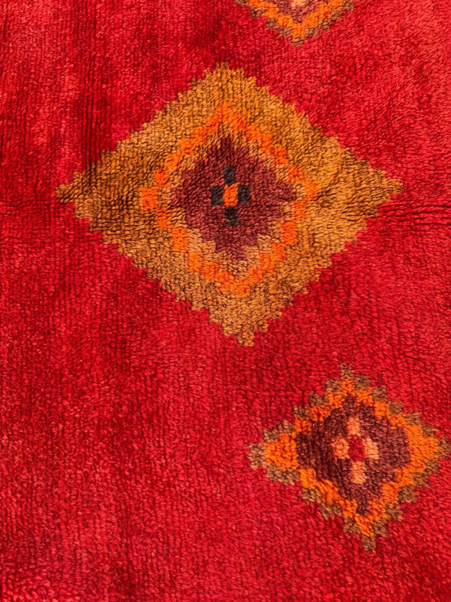 Taznakht Vintage Moroccan Rug - Red - 226cm x 133cm - Rohi Threads