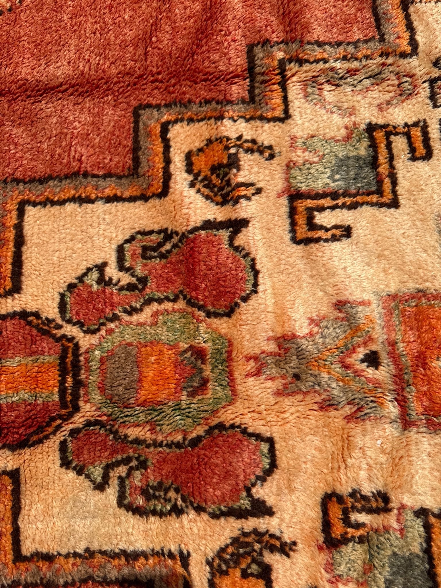 Taznakht Vintage Moroccan Rug - Terracotta - 390cm x 176cm - Rohi Threads