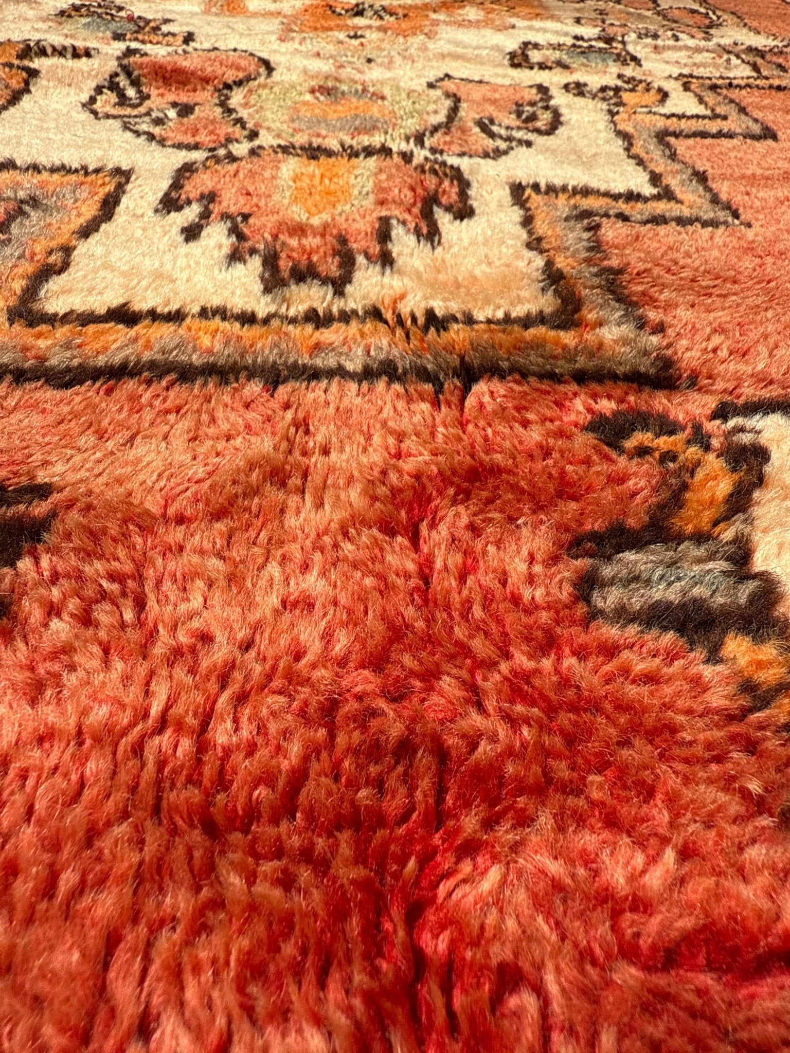 Taznakht Vintage Moroccan Rug - Terracotta - 390cm x 176cm - Rohi Threads