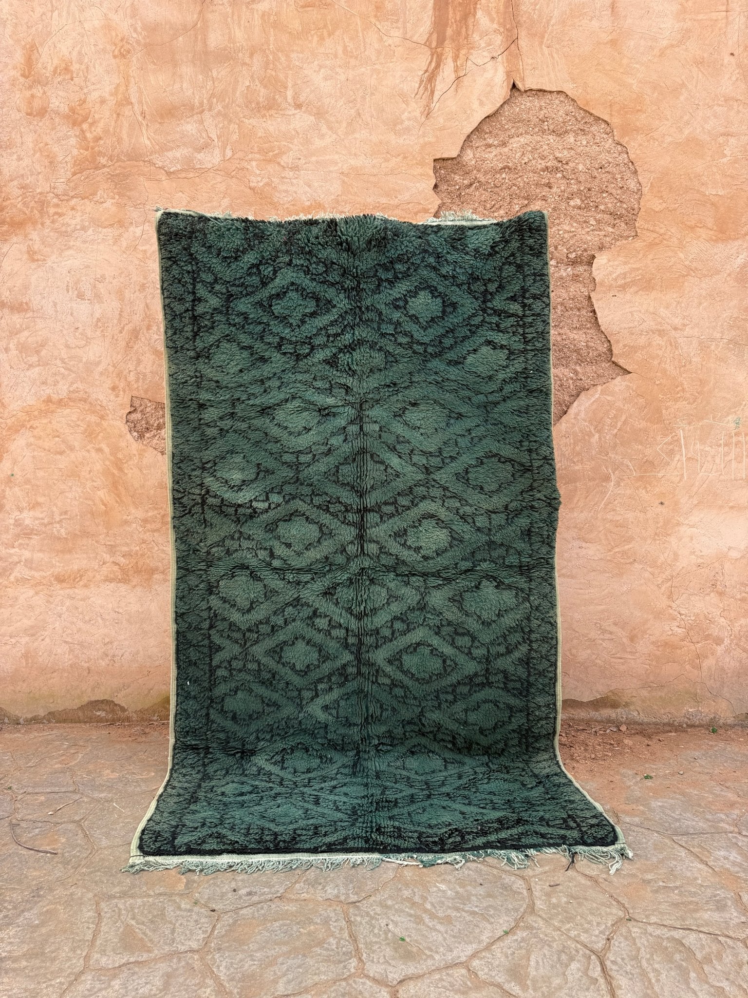 Vintage Morocan Boujaad Rug - 253cm x 137cm - Rohi Threads