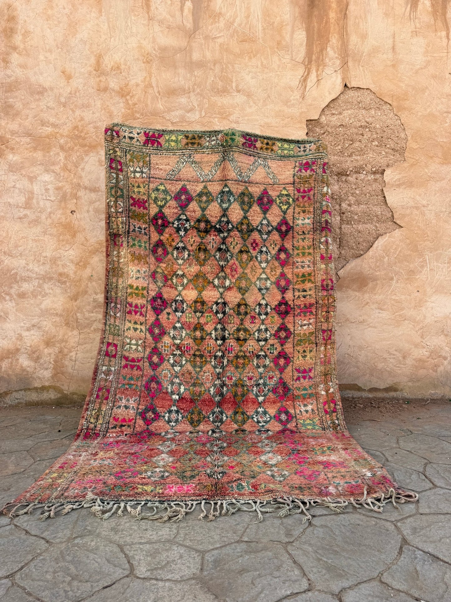 Vintage Morocan Boujaad Rug - 296cm x 175cm - Rohi Threads