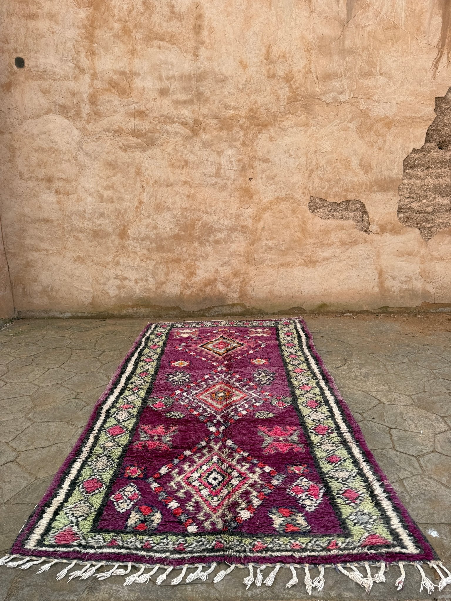 Vintage Morocan Boujaad Rug - 321cm x 182cm - Rohi Threads