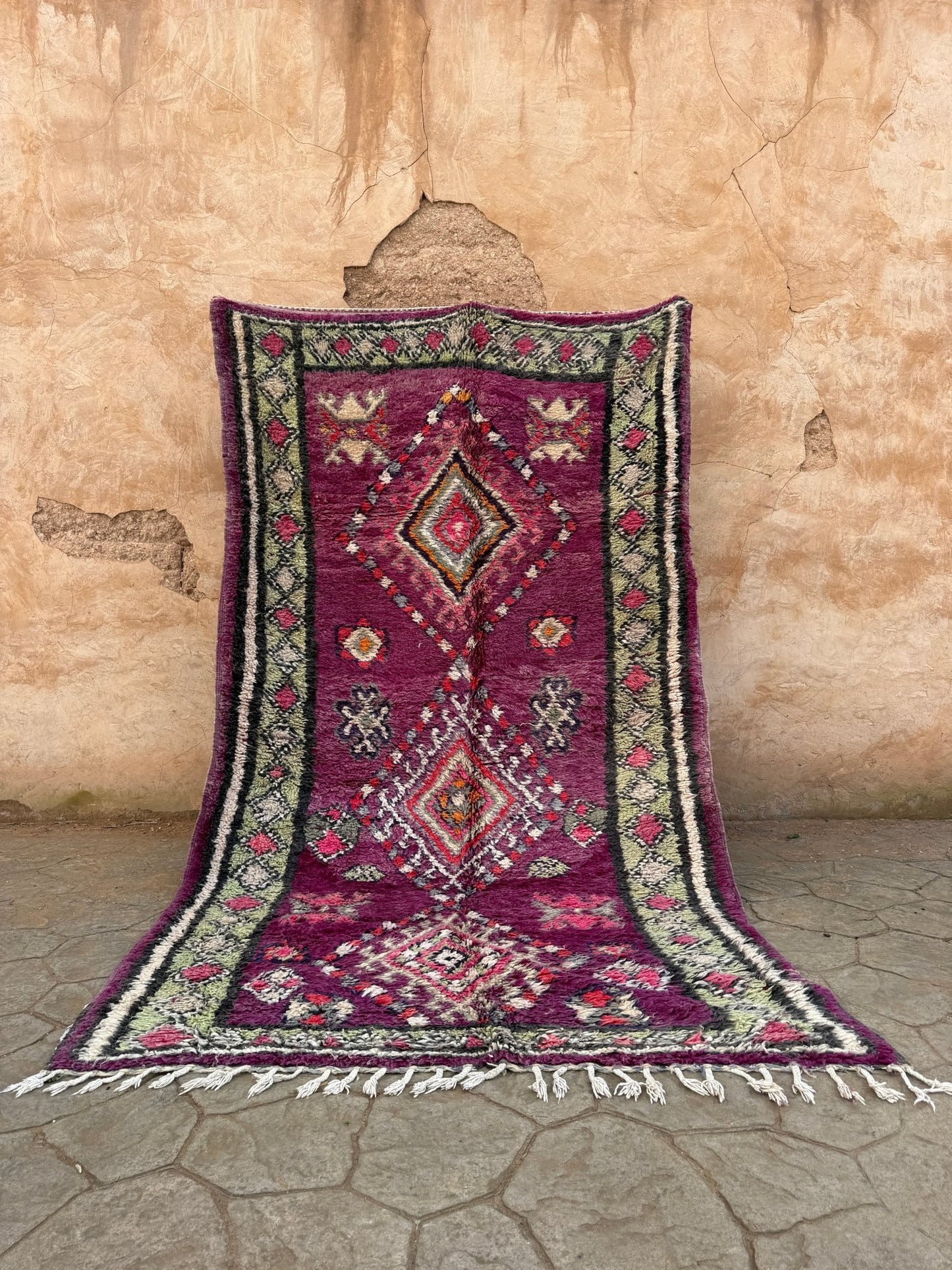 Vintage Morocan Boujaad Rug - 321cm x 182cm - Rohi Threads