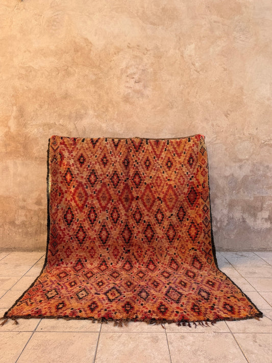 Vintage Moroccan Alajb Beni Mtir Rug - 330cm x 256cm - Rohi Threads