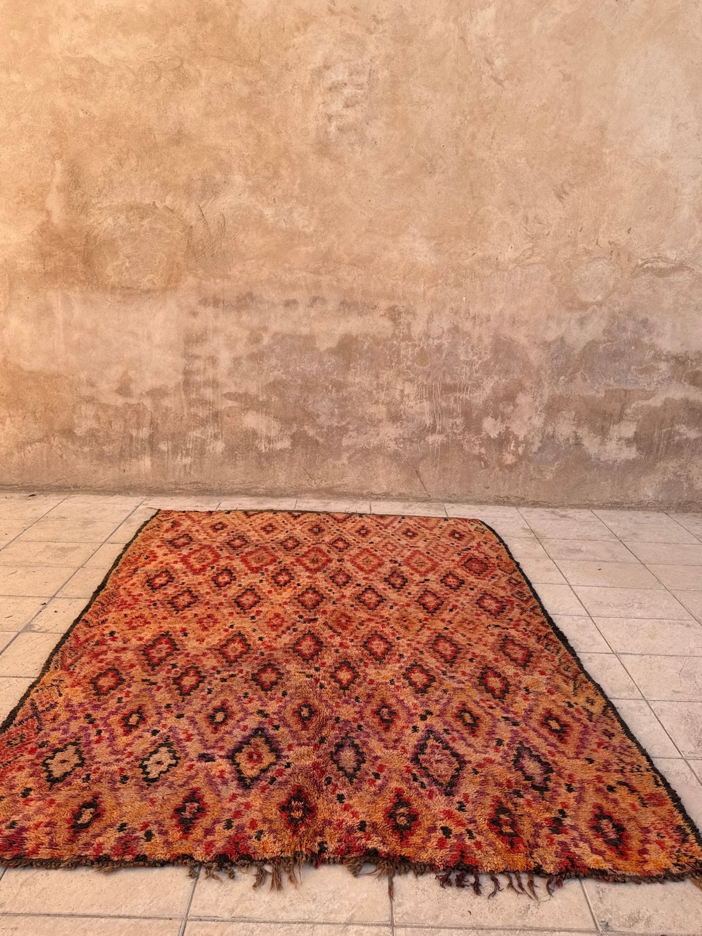 Vintage Moroccan Alajb Beni Mtir Rug - 330cm x 256cm - Rohi Threads