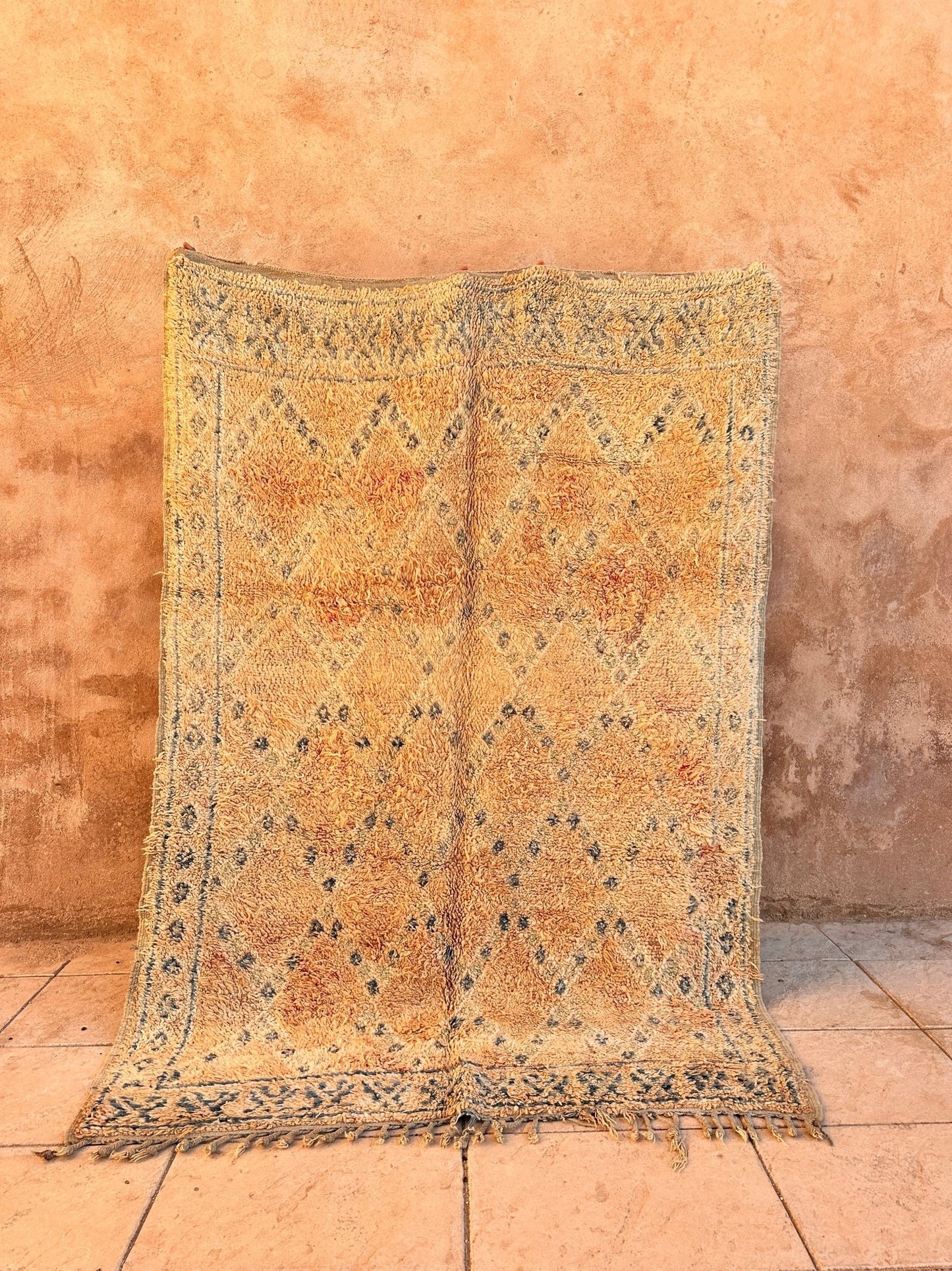 Vintage Moroccan Beni Mguild Rug - 244cm x 170cm - Rohi Threads