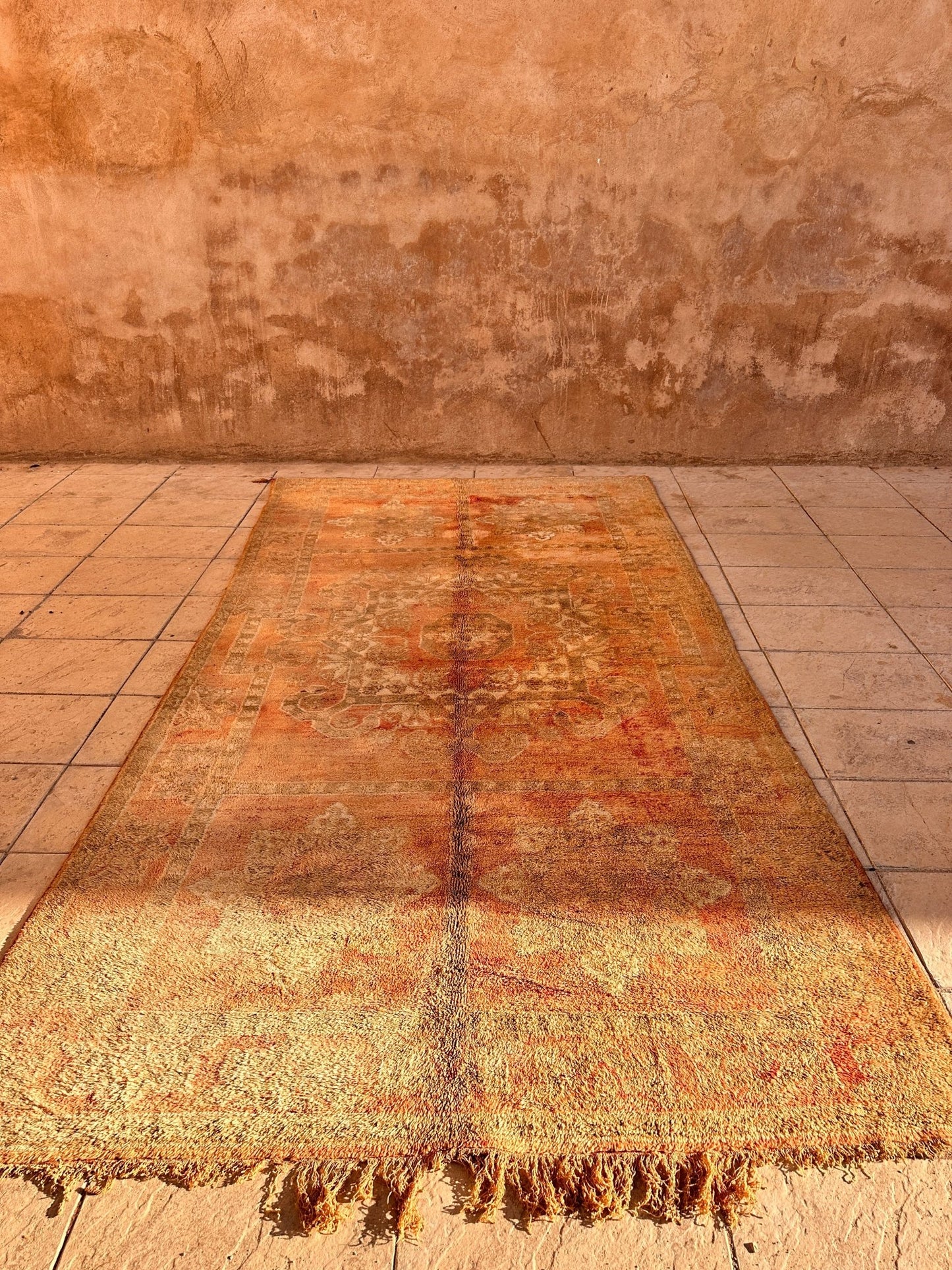 Vintage Moroccan Beni Mrit Rug - 400cm x 212cm - Rohi Threads