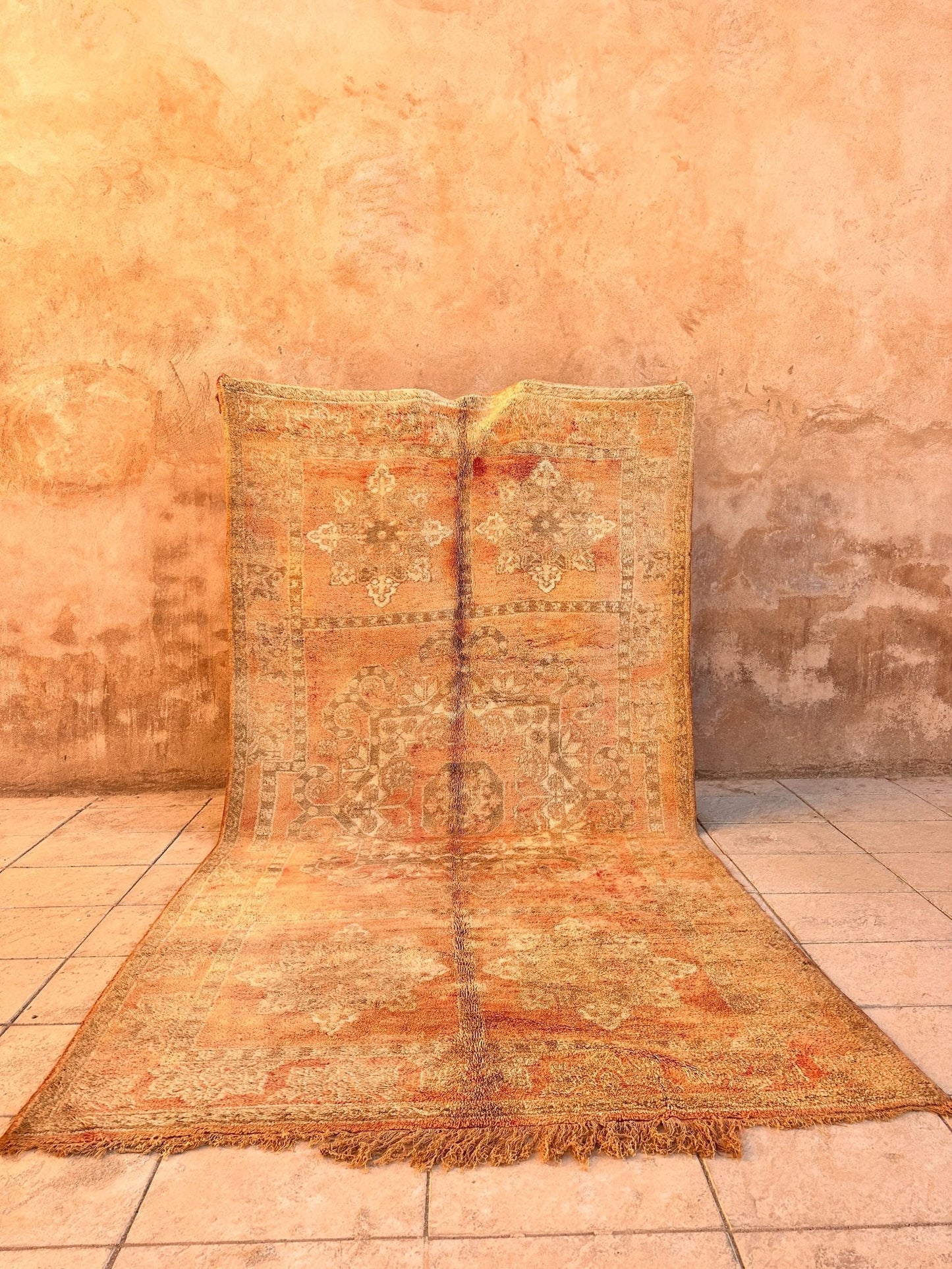 Vintage Moroccan Beni Mrit Rug - 400cm x 212cm - Rohi Threads