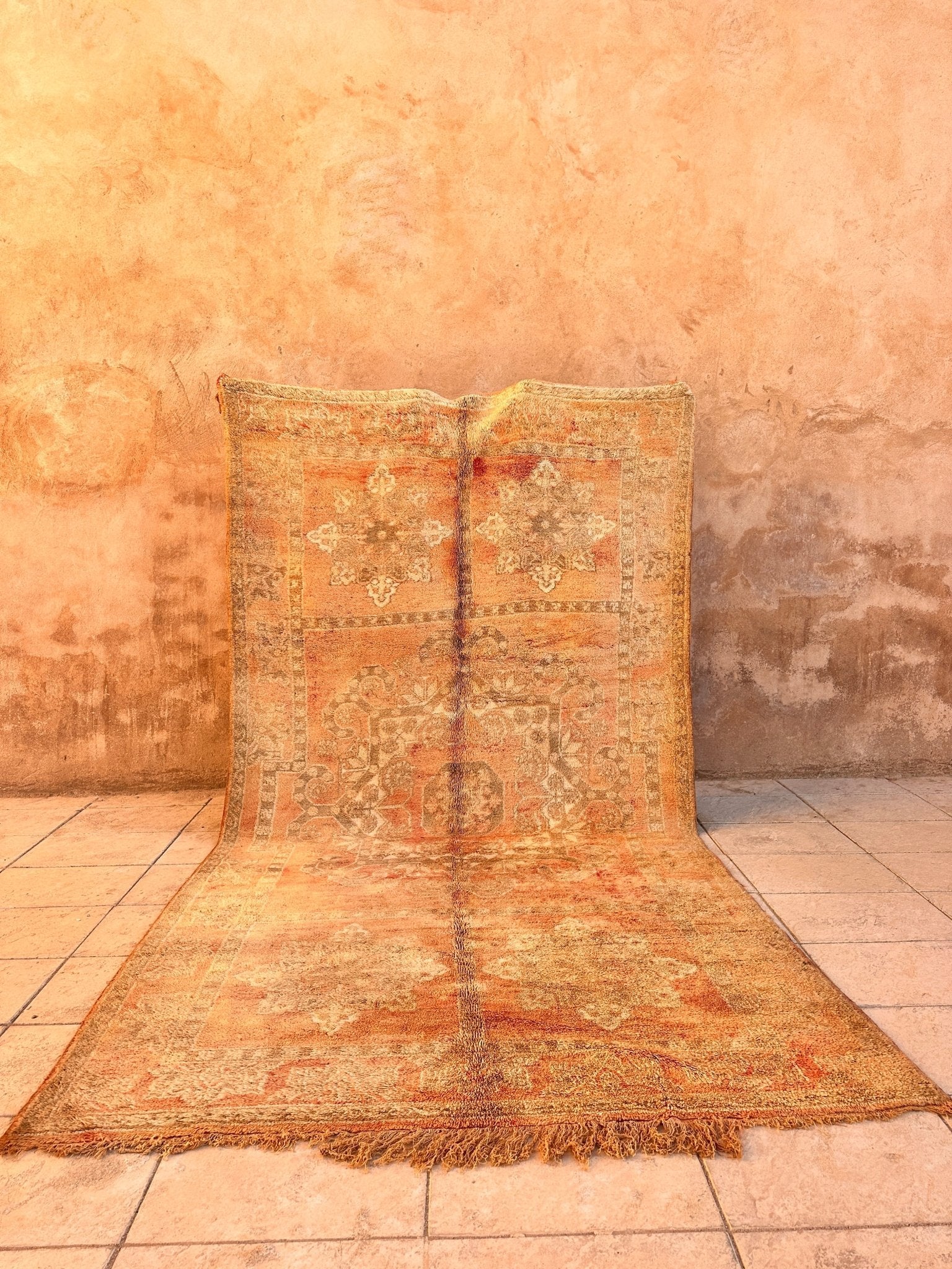 Vintage Moroccan Beni Mrit Rug - 400cm x 212cm - Rohi Threads