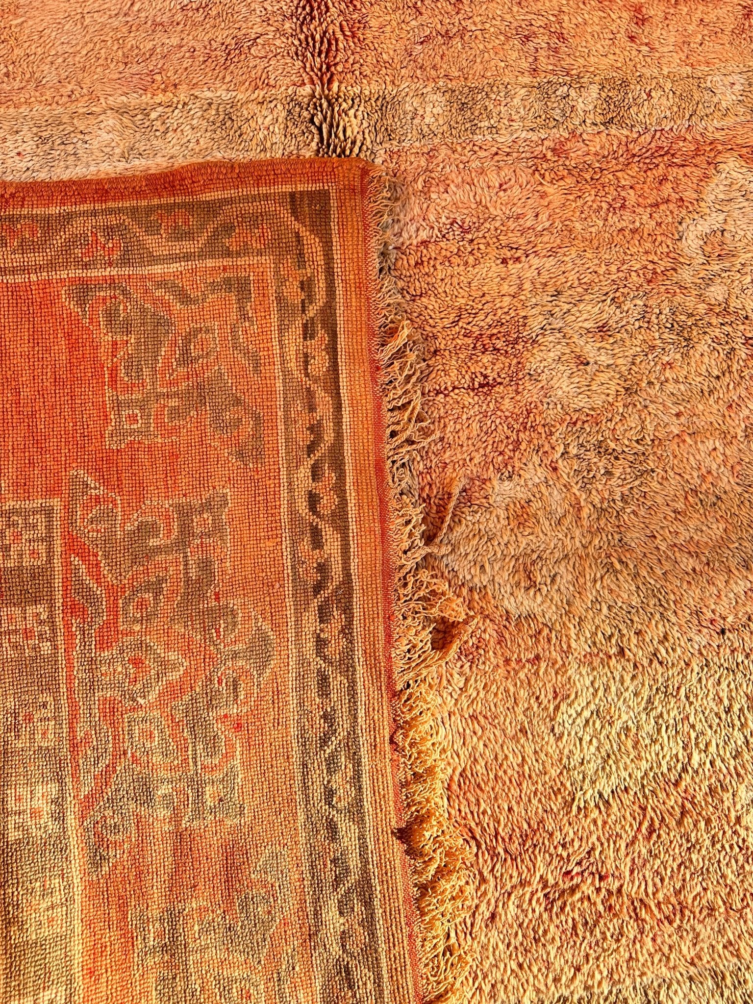 Vintage Moroccan Beni Mrit Rug - 400cm x 212cm - Rohi Threads