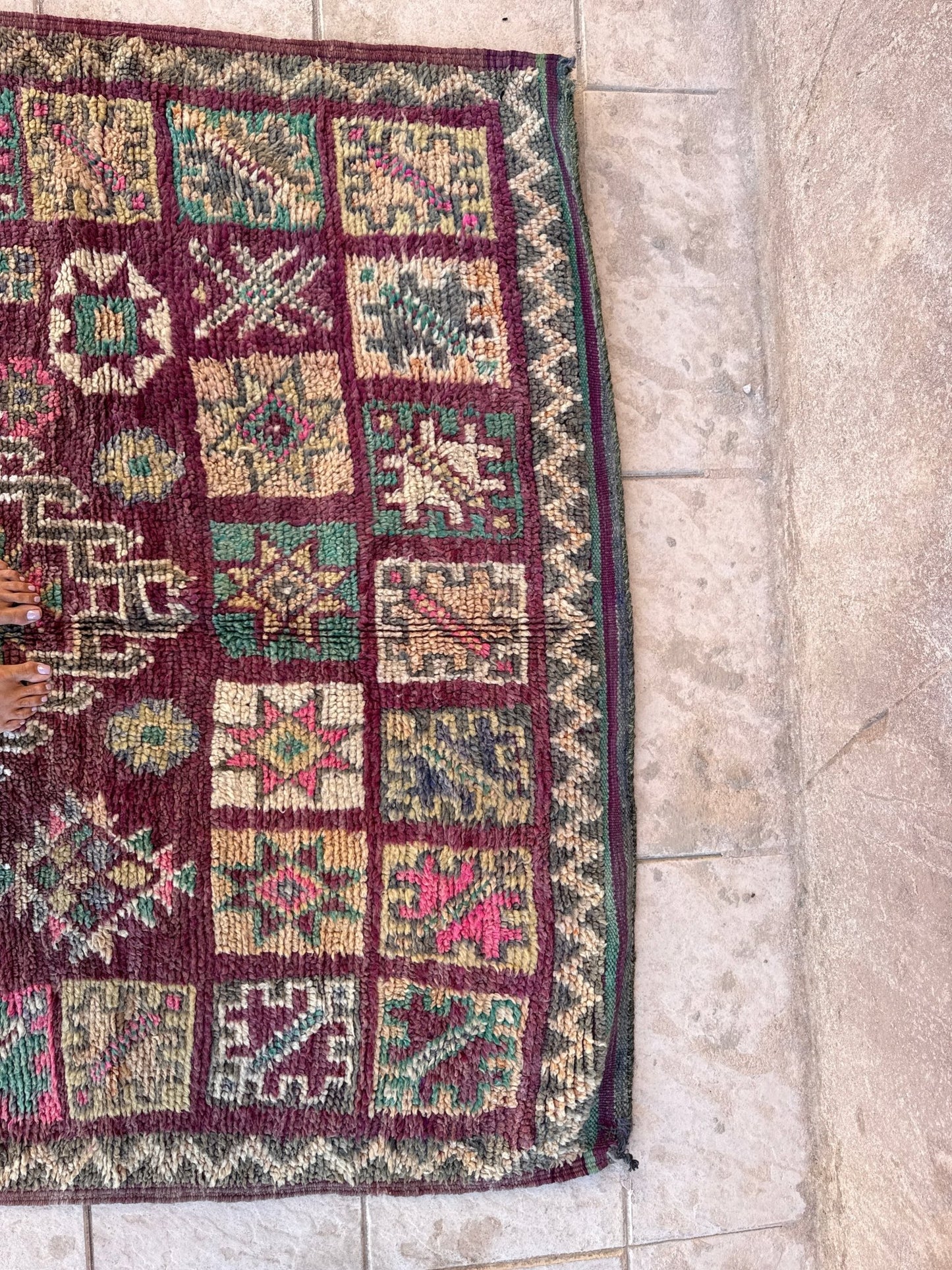 Vintage Moroccan Boujaad Rug - 320cm x 190cm - Rohi Threads