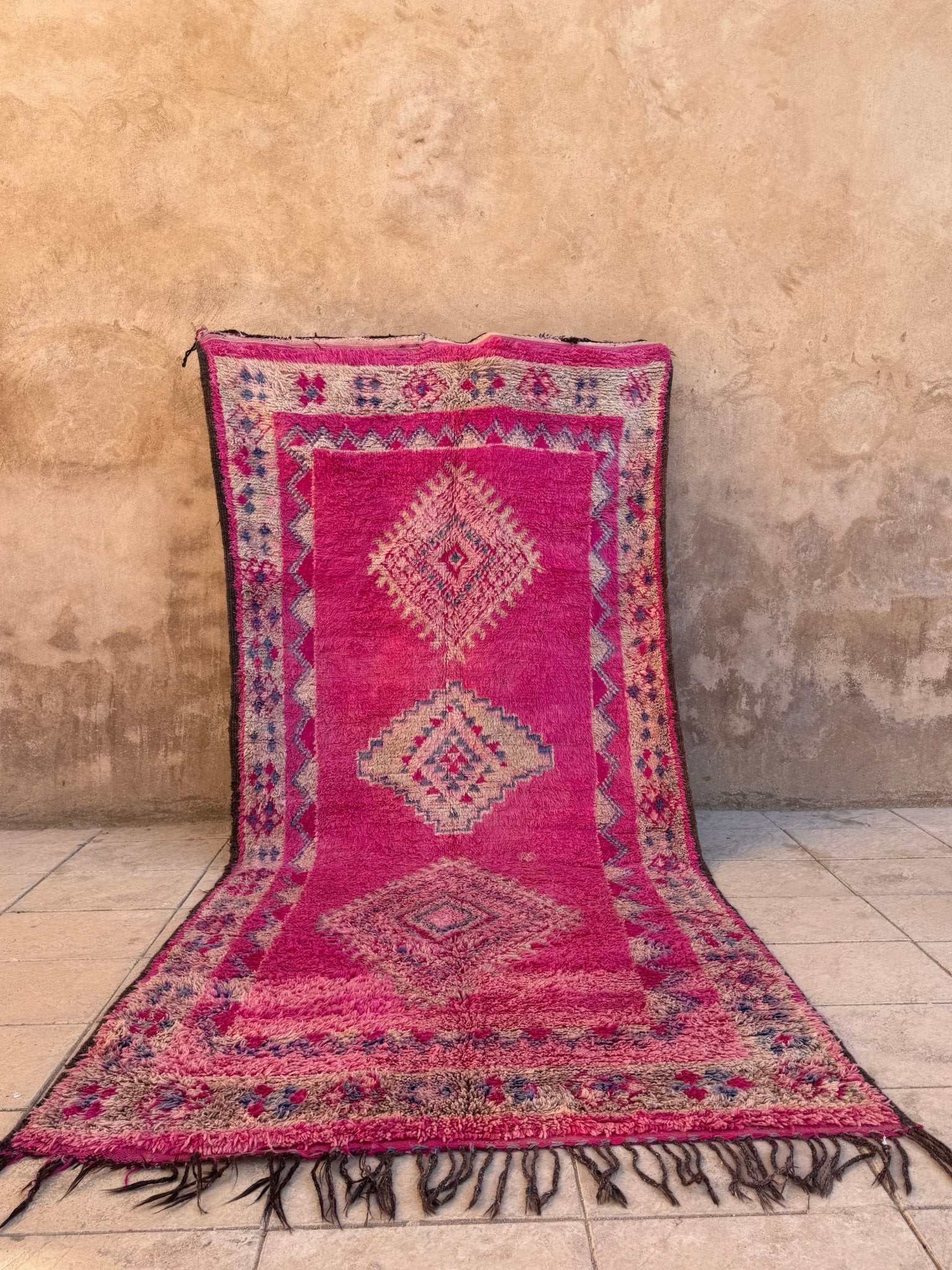 Vintage Moroccan Boujaad Rug - 400cm x 190cm - Rohi Threads