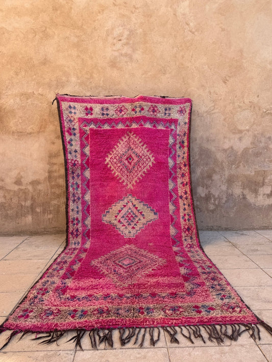 Vintage Moroccan Boujaad Rug - 400cm x 190cm - Rohi Threads