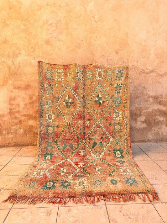 Vintage Moroccan Grwanya Rug - 330cm x 164cm - Rohi Threads