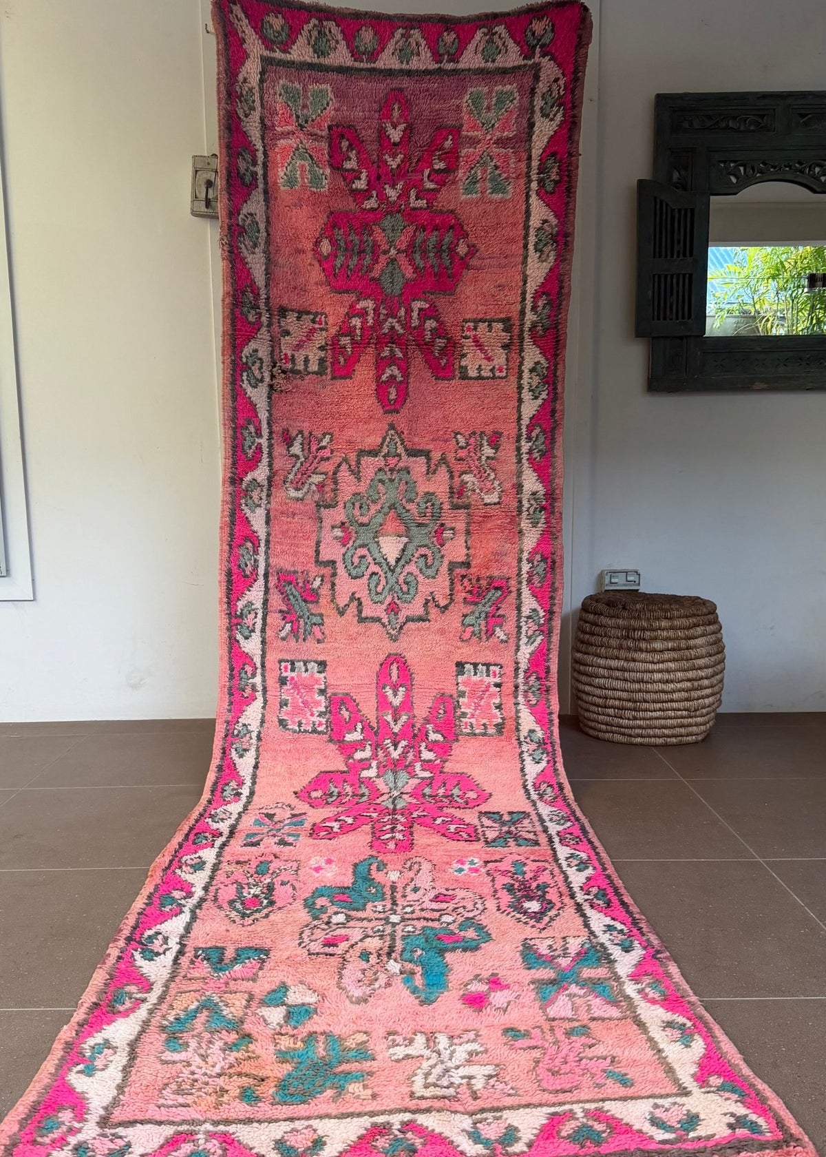 Vintage Moroccan Hallway Runner - 360 x 100cm - Rohi Threads
