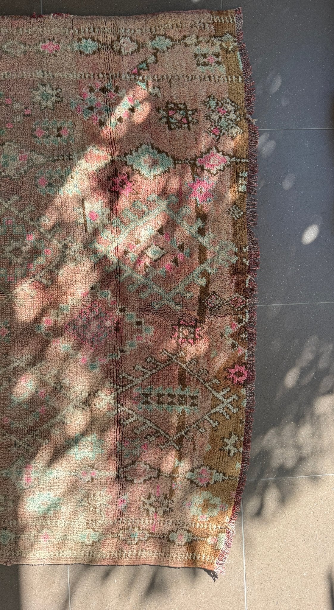 Vintage Moroccan Rug - 220cm x 178cm - Rohi Threads