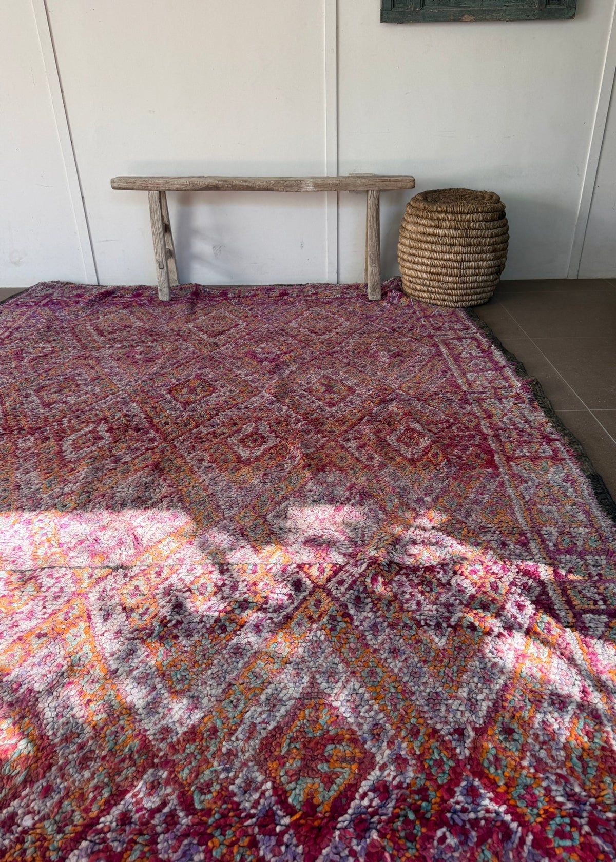 Vintage Moroccan Rug - 287cm x 221cm - Rohi Threads
