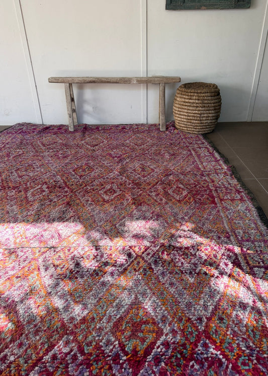 Vintage Moroccan Rug - 287cm x 221cm - Rohi Threads