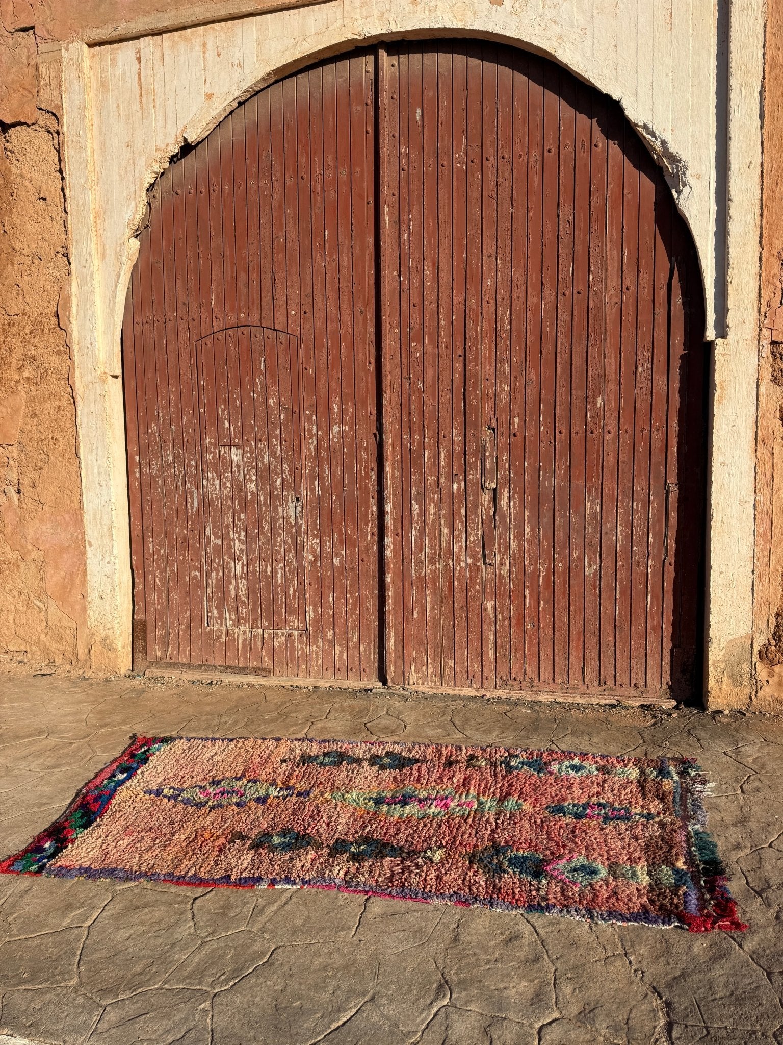 Vintage Small Morocan Boujaad Rug - 249cm x 119cm - Rohi Threads