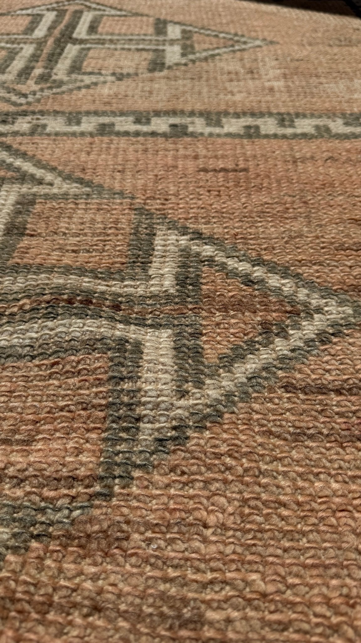 Zemmour Moroccan Vintage Rug - Pink/Grey - 168cm x 122cm - Rohi Threads